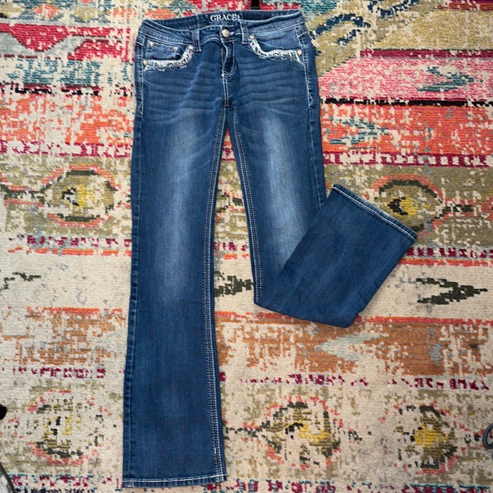 Grace in LA women’s size 30 denim jeans with detail